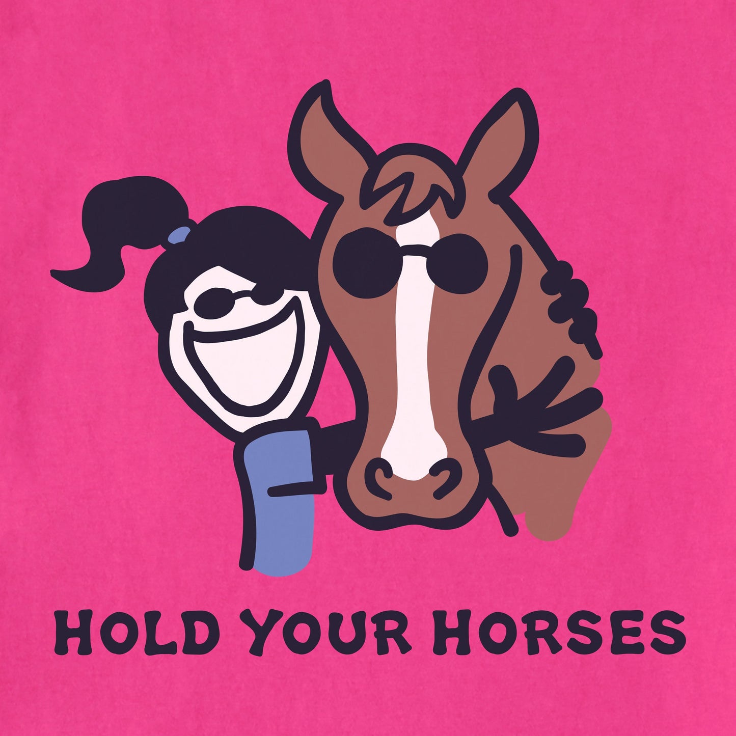 Kids Jackie Hold Your Horses Short Sleeve Crusher Tee