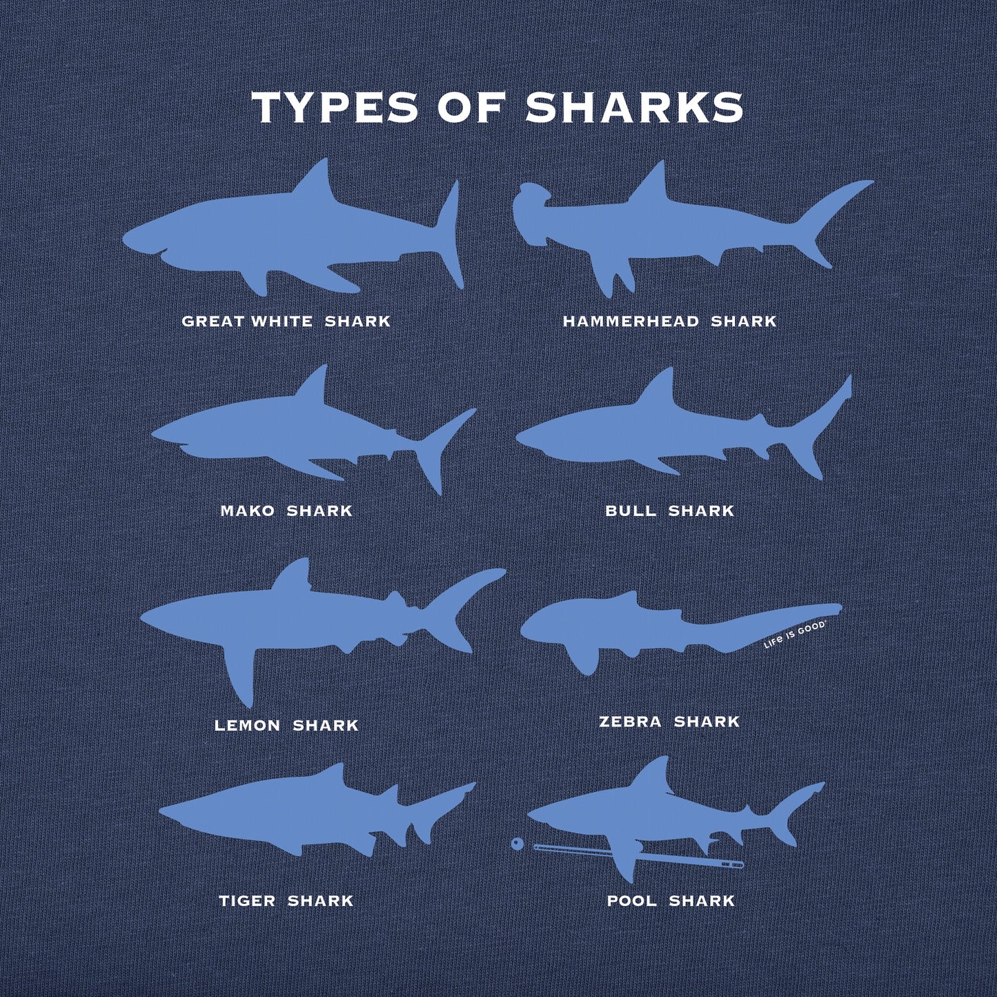 Kids Shark Diagram Short Sleeve Crusher Tee