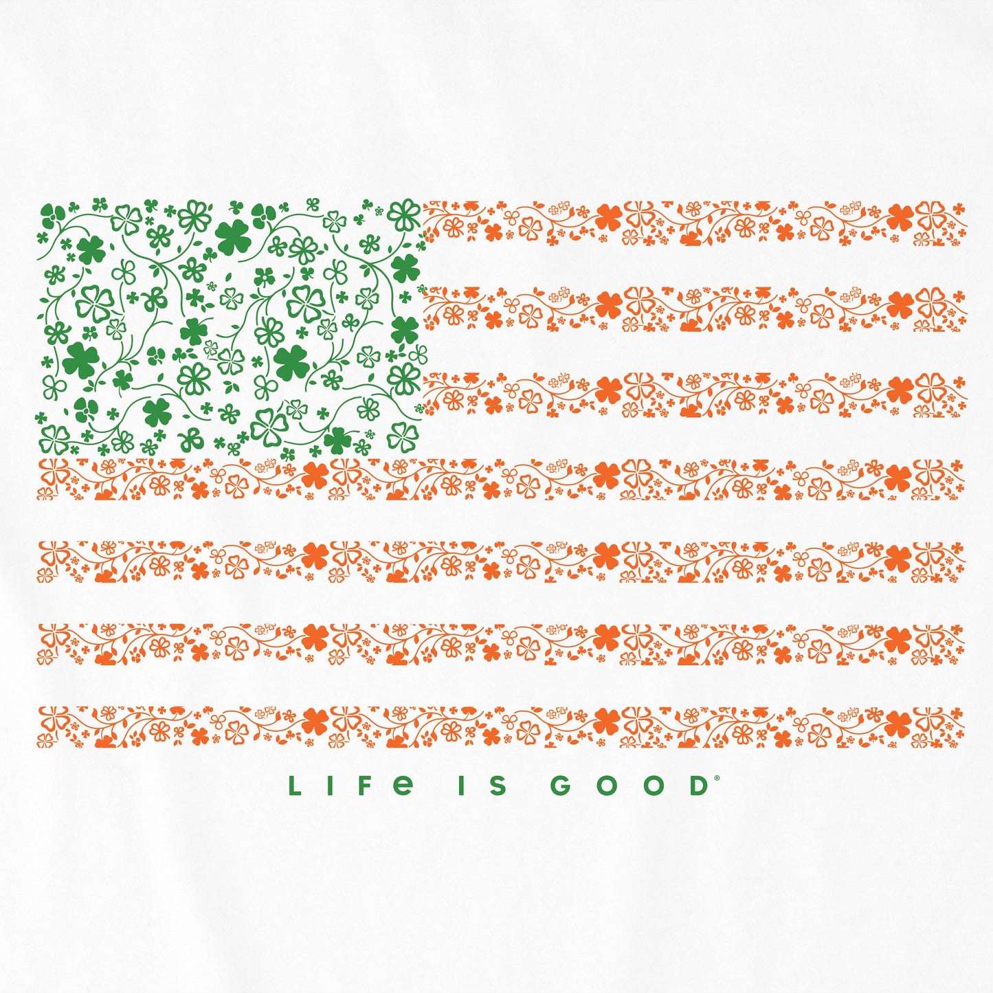 Men's Irish American Clover Flag Short Sleeve Crusher Tee