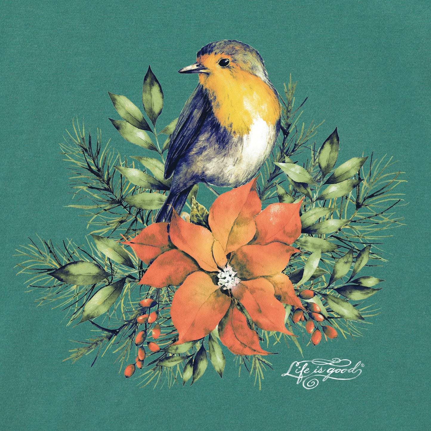 Women's Robin Painting Short Sleeve Crusher Tee