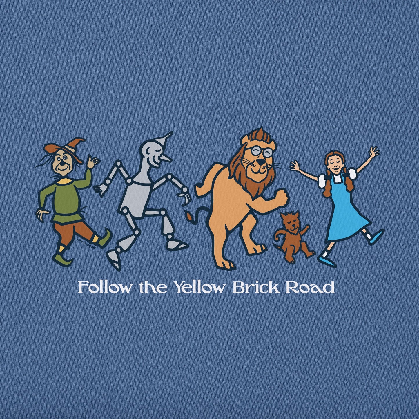 Women's Wizard of Oz Follow the Yellow Brick Road Long Sleeve Crusher Tee