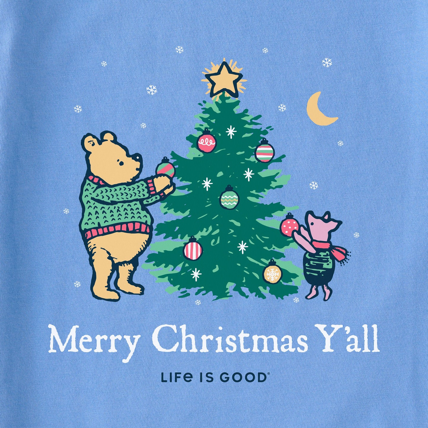 Women's Winnie Merry Christmas Y'all Short Sleeve Crusher Boxy Tee