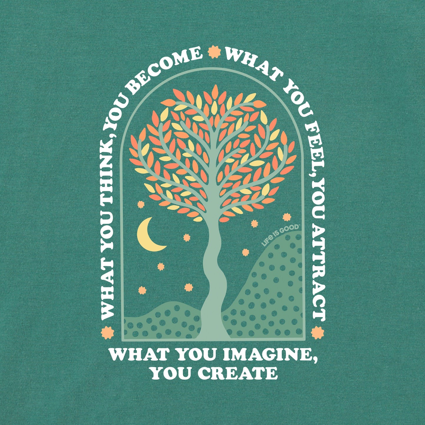Women's What you Imagine, You Create Tree Short Sleeve Crusher Boxy Tee