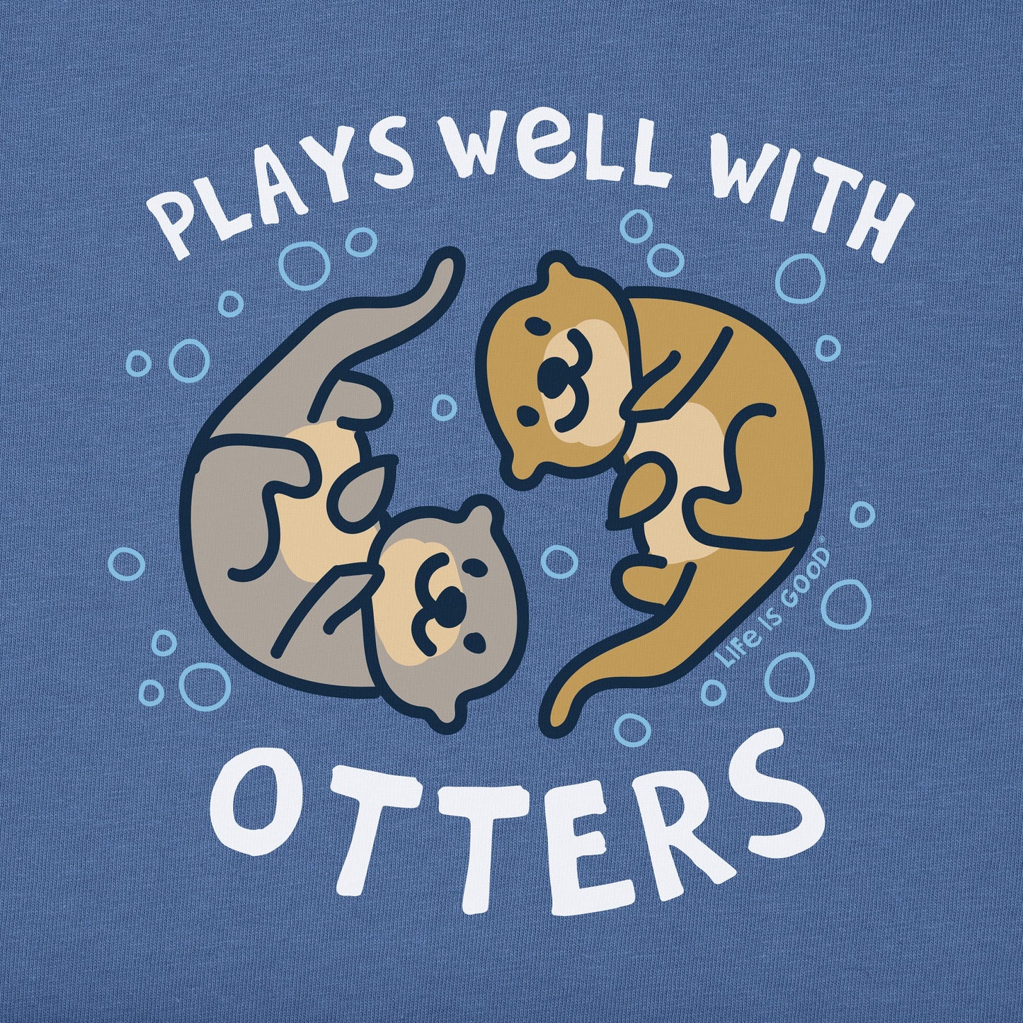 Women's Plays Well With Otters Long Sleeve Crusher Vee