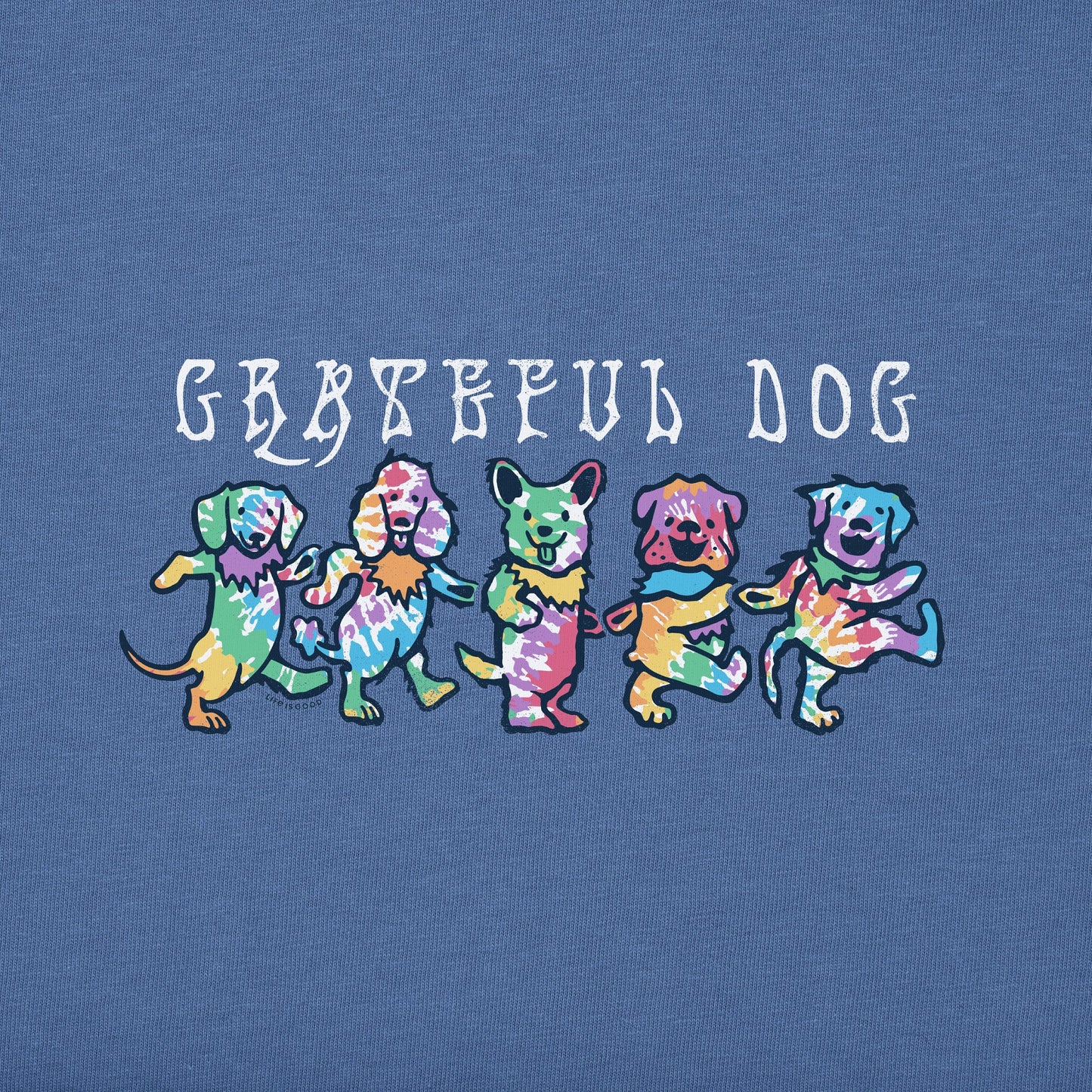 Women's Tie Dye Grateful Dog Long Sleeve Crusher Tee