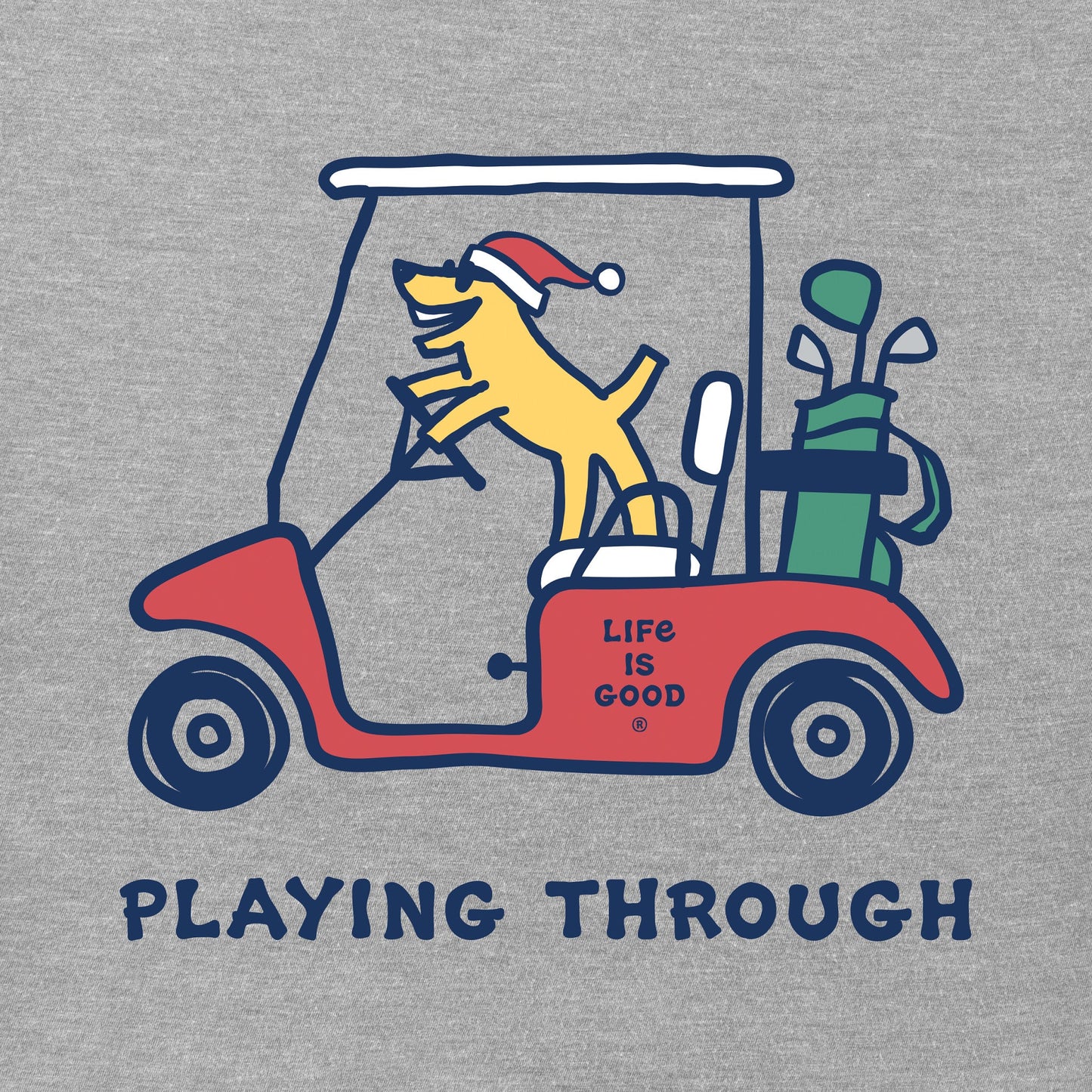 Men's Rocket Playing Through Holiday Long Sleeve Crusher Tee