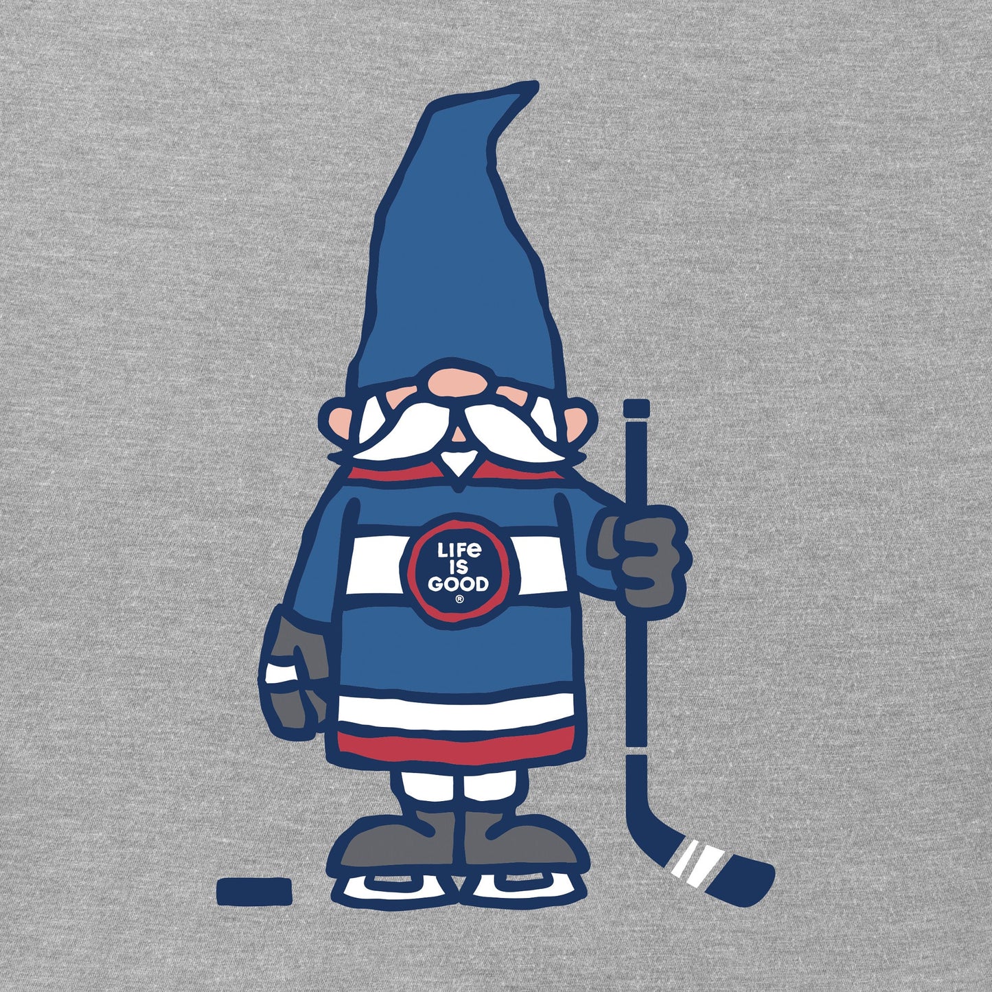 Men's Hockey Gnome Long Sleeve Crusher Tee