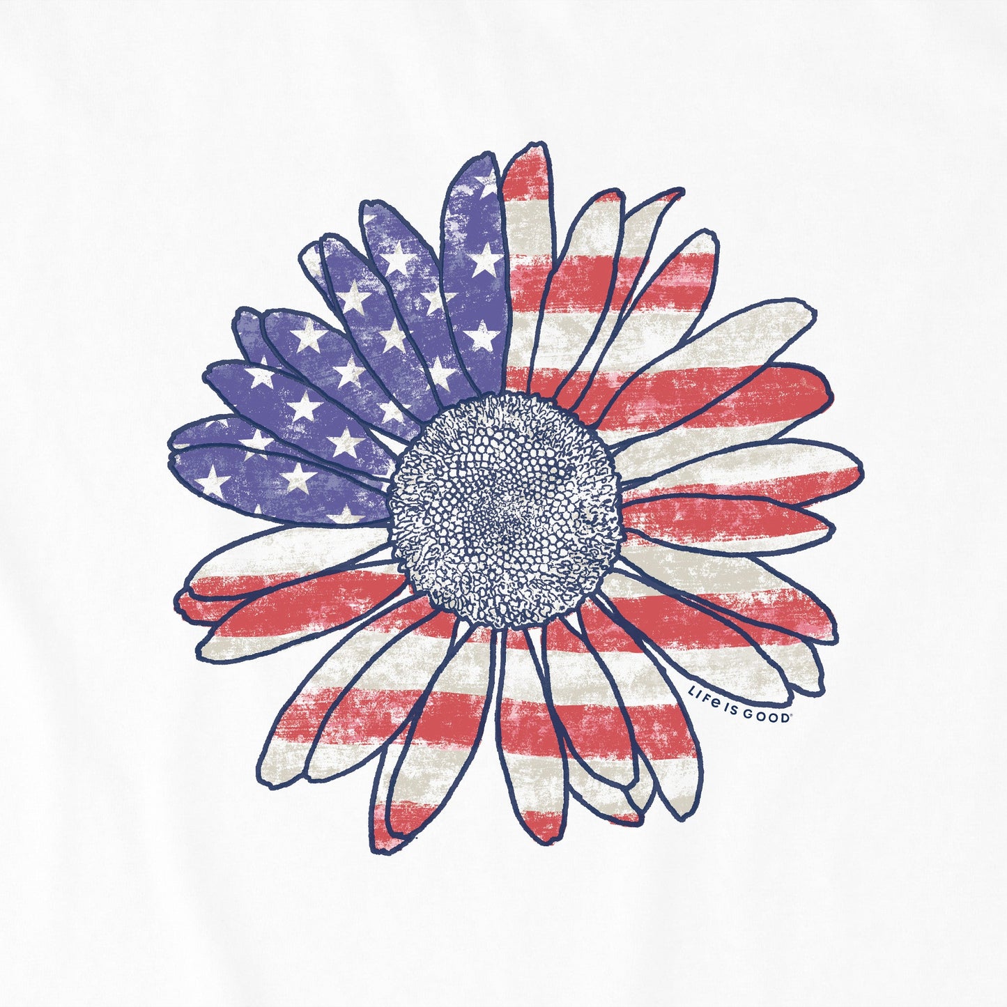 Women's America The Beautiful Daisy Simply True Crew