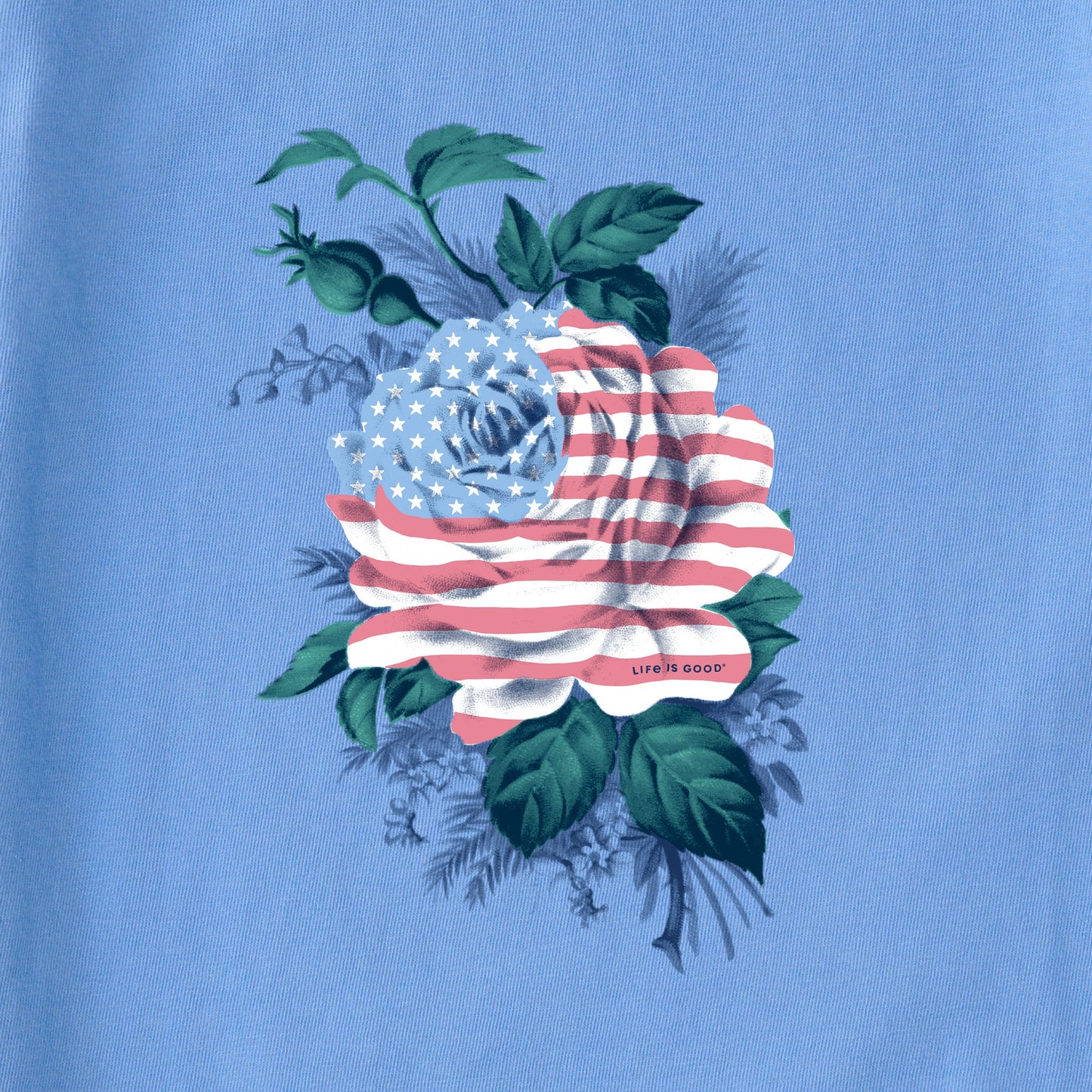 Women's American Rose Short Sleeve Vee