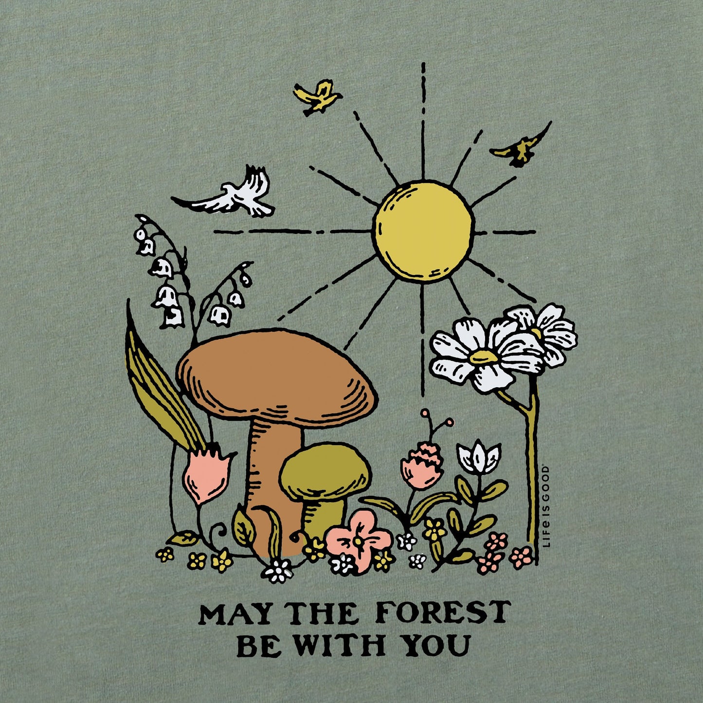 Men's May the Forest be With You Mushrooms Short Sleeve Tee