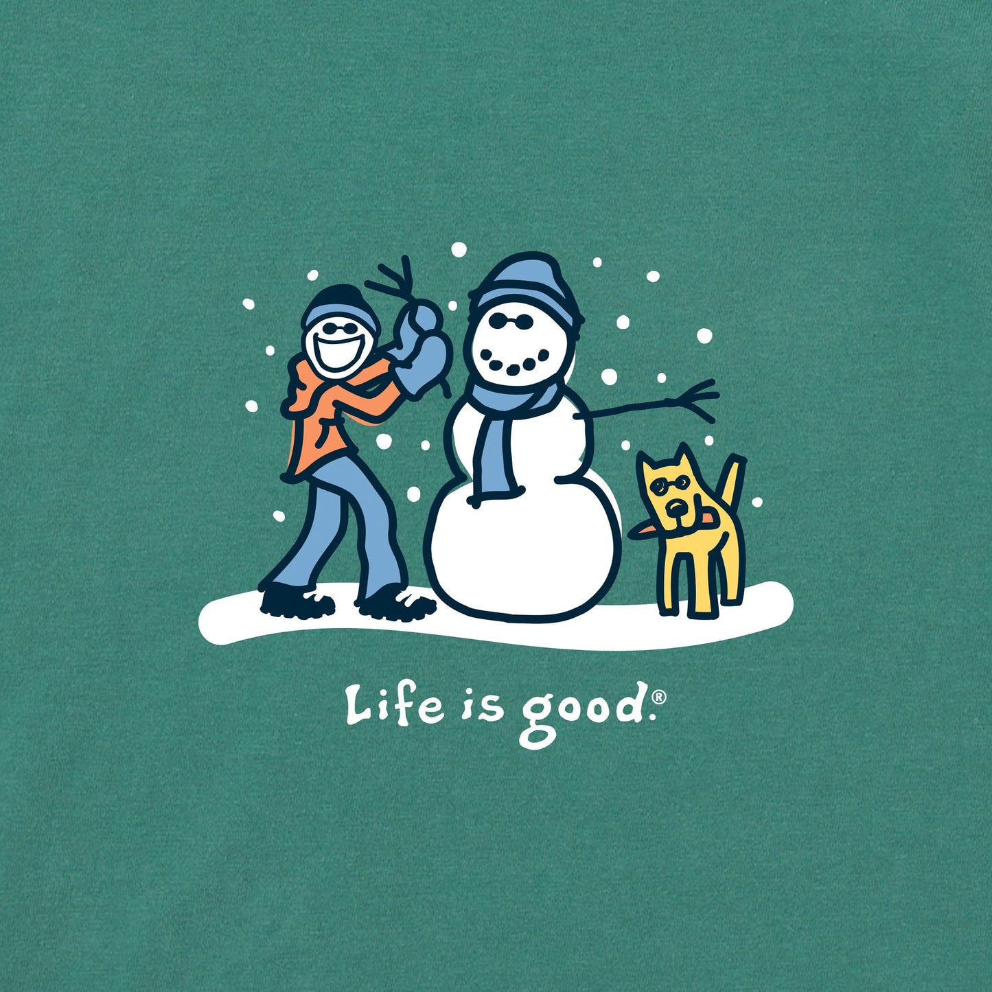 Men's Jake & Rocket Snowman Long Sleeve Crusher Tee