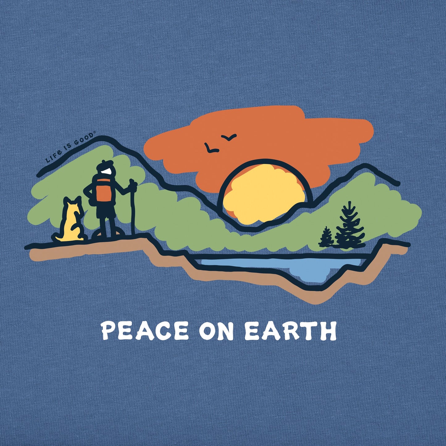 Men's Peace on Earth Mountain Hike Short Sleeve Crusher Tee