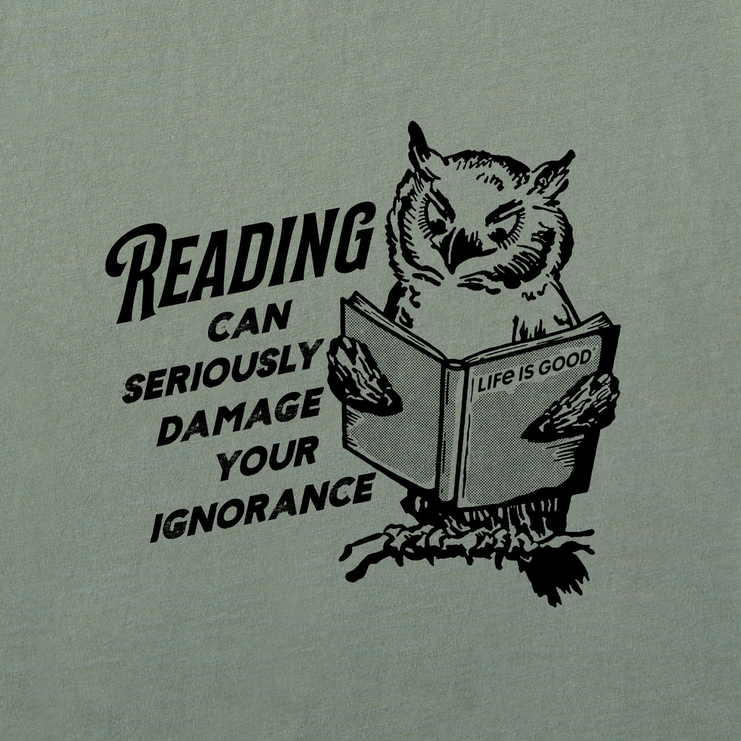 Women's Reading is a hoot Short Sleeve Crusher Tee
