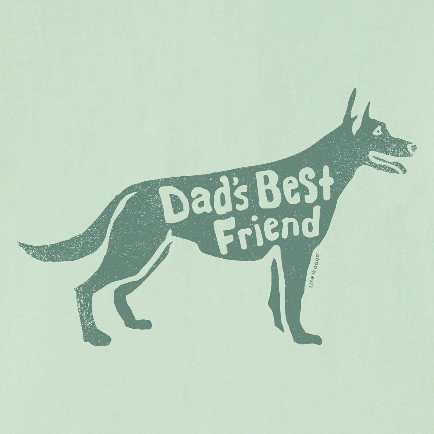 Men's Dads Best Friend German Shephard Short Sleeve Crusher Tee