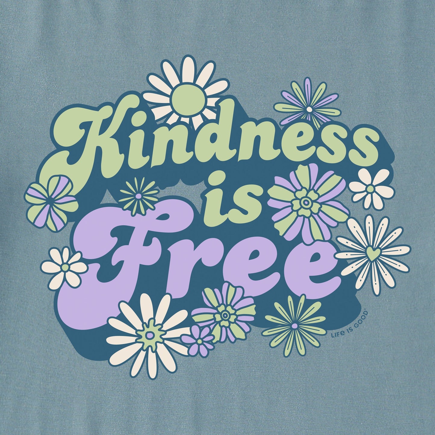 Men's Kindness is Free Daisies Simply True Crew
