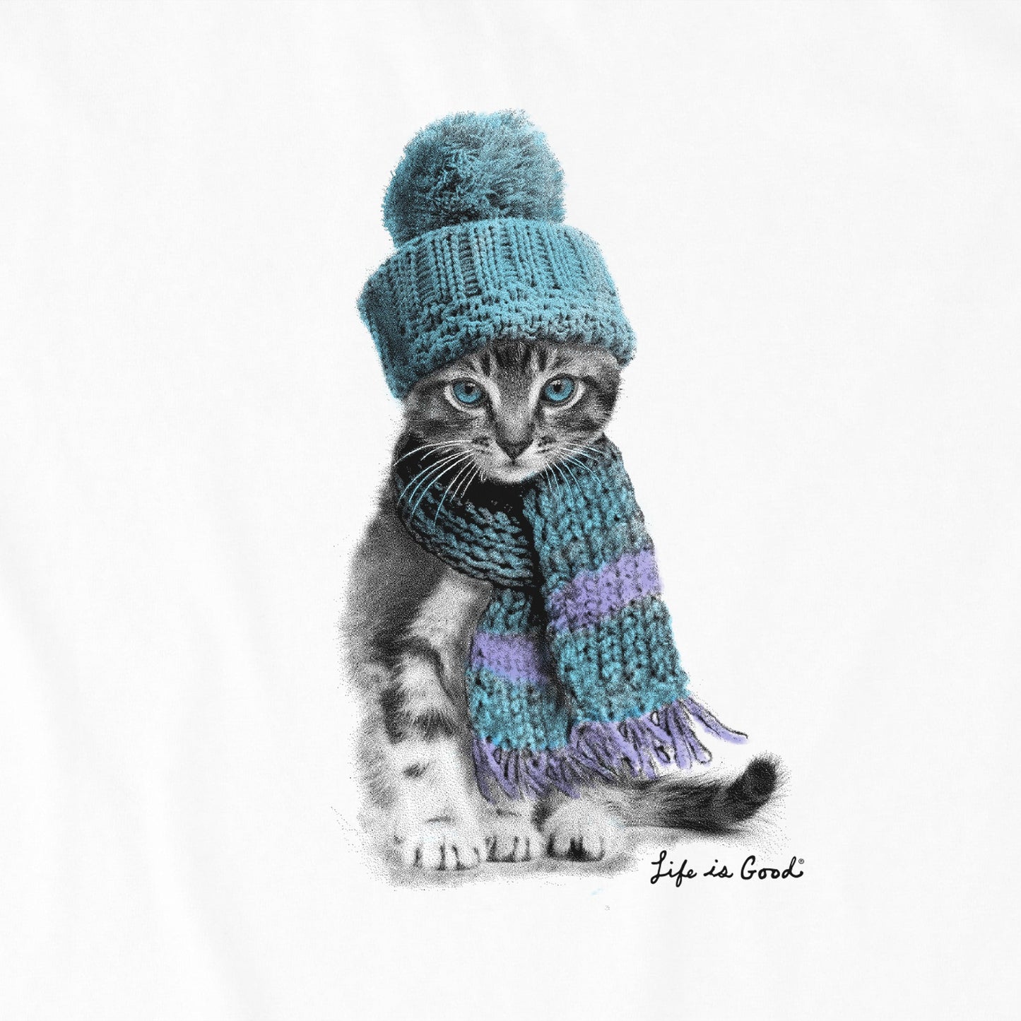 Women's Winter Cat Hat Long Sleeve Crusher Vee