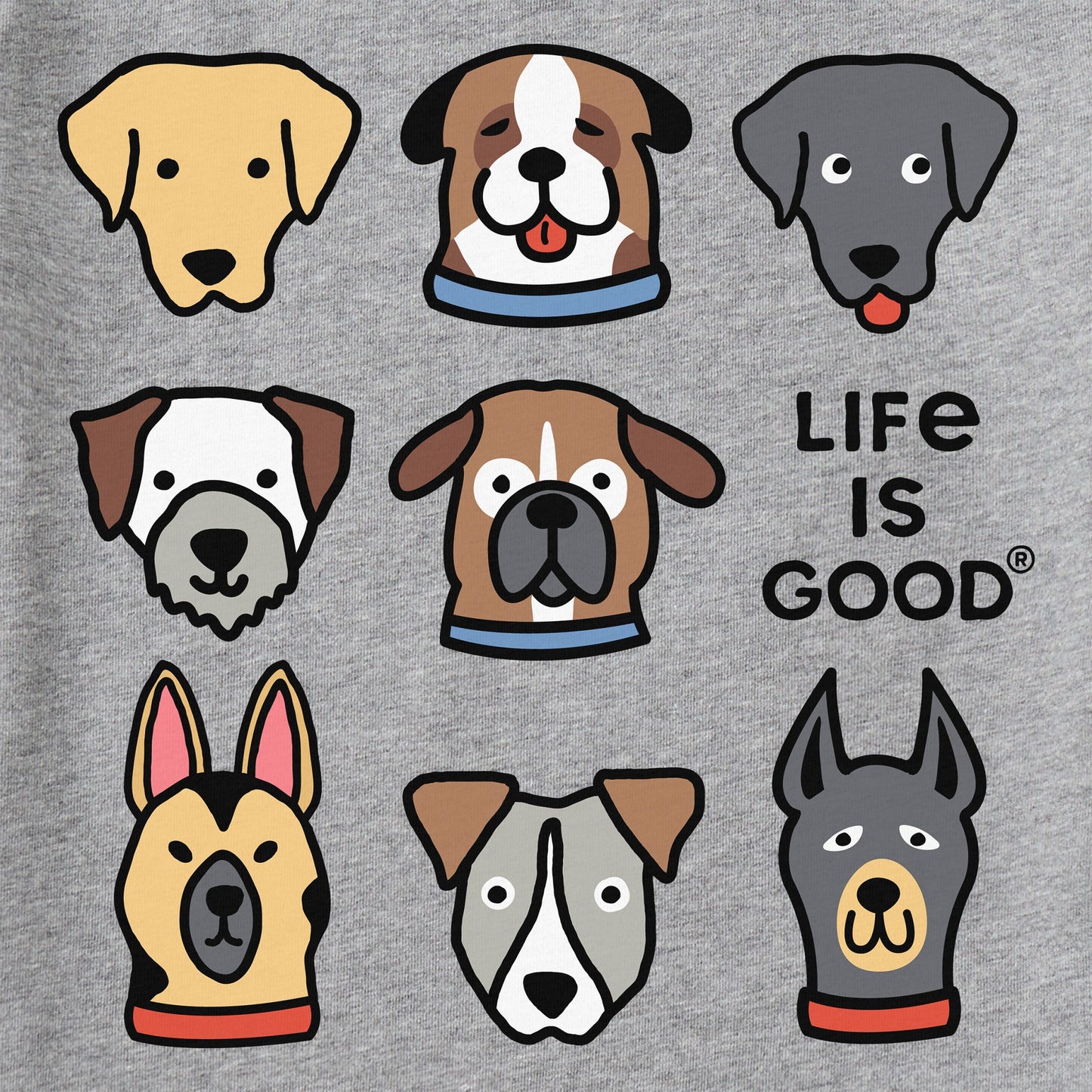 Kids Cute Dogs Short Sleeve Crusher Tee