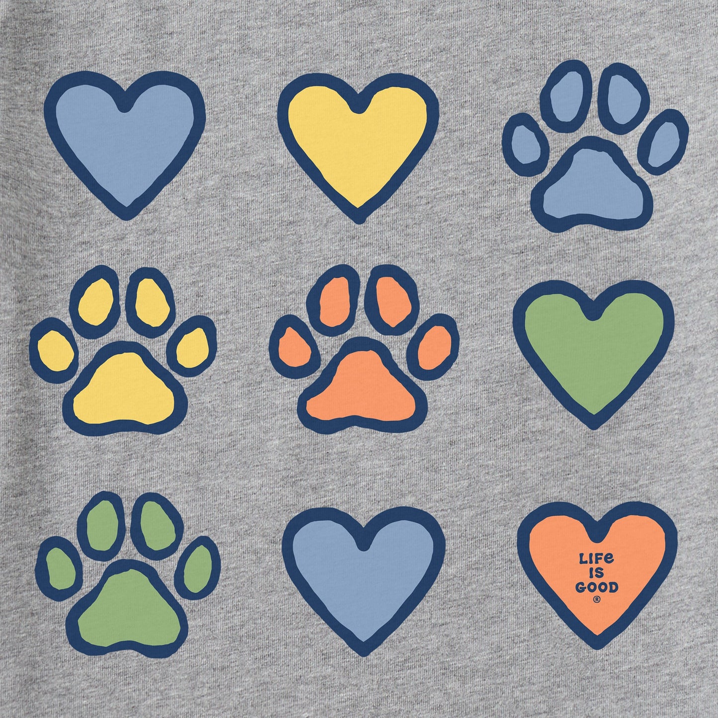 Men's Hearts & Paws Short Sleeve Crusher Tee