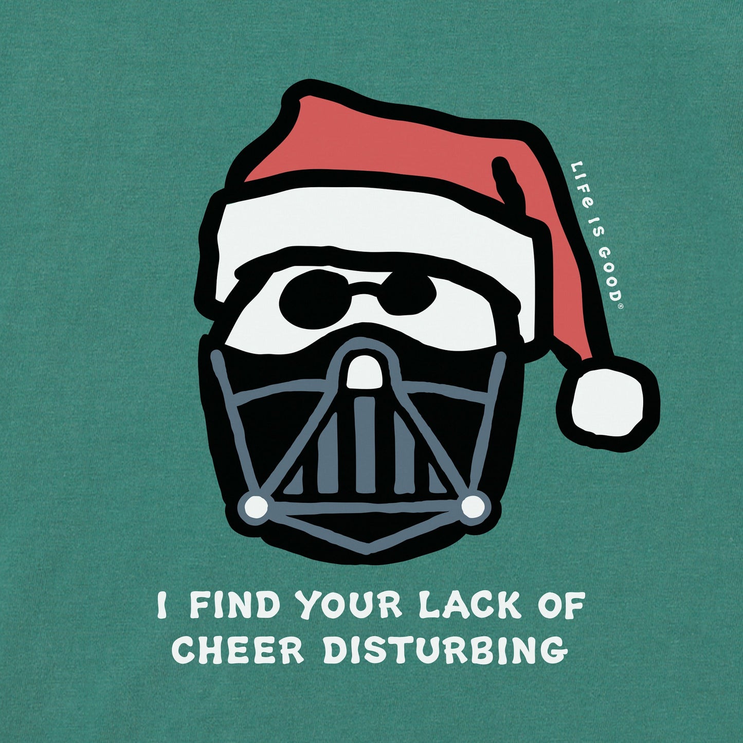 Men's Santa's Dark Side Long Sleeve Crusher Tee