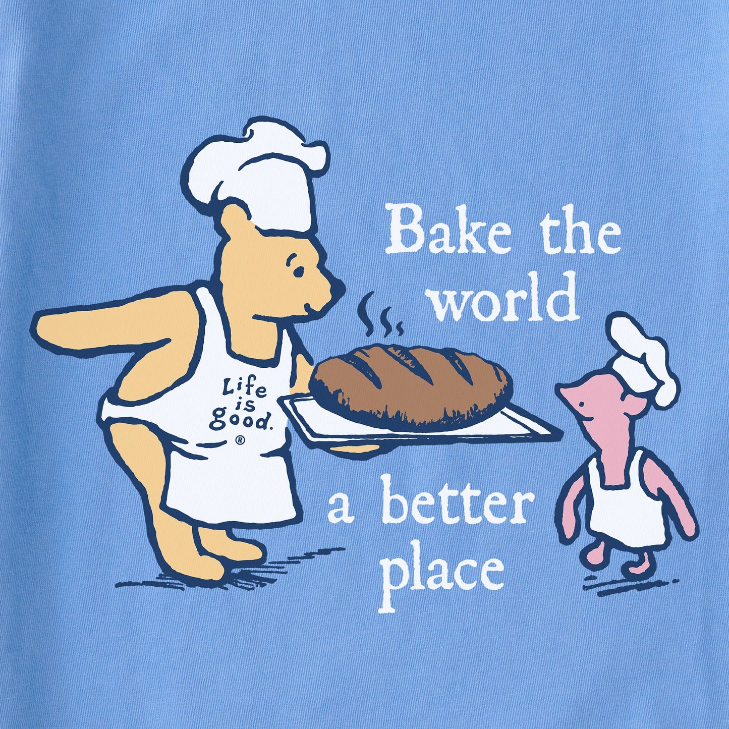 Women's Bake the World a Better Place Winnie & P Short Sleeve Crusher Tee