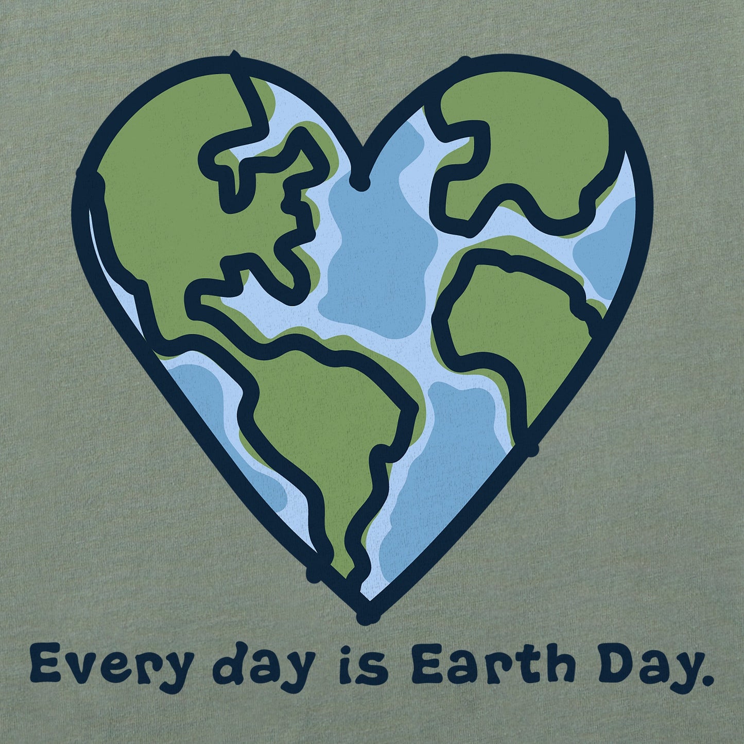 Women's Every day is Earth Day Short Sleeve Crusher Vee