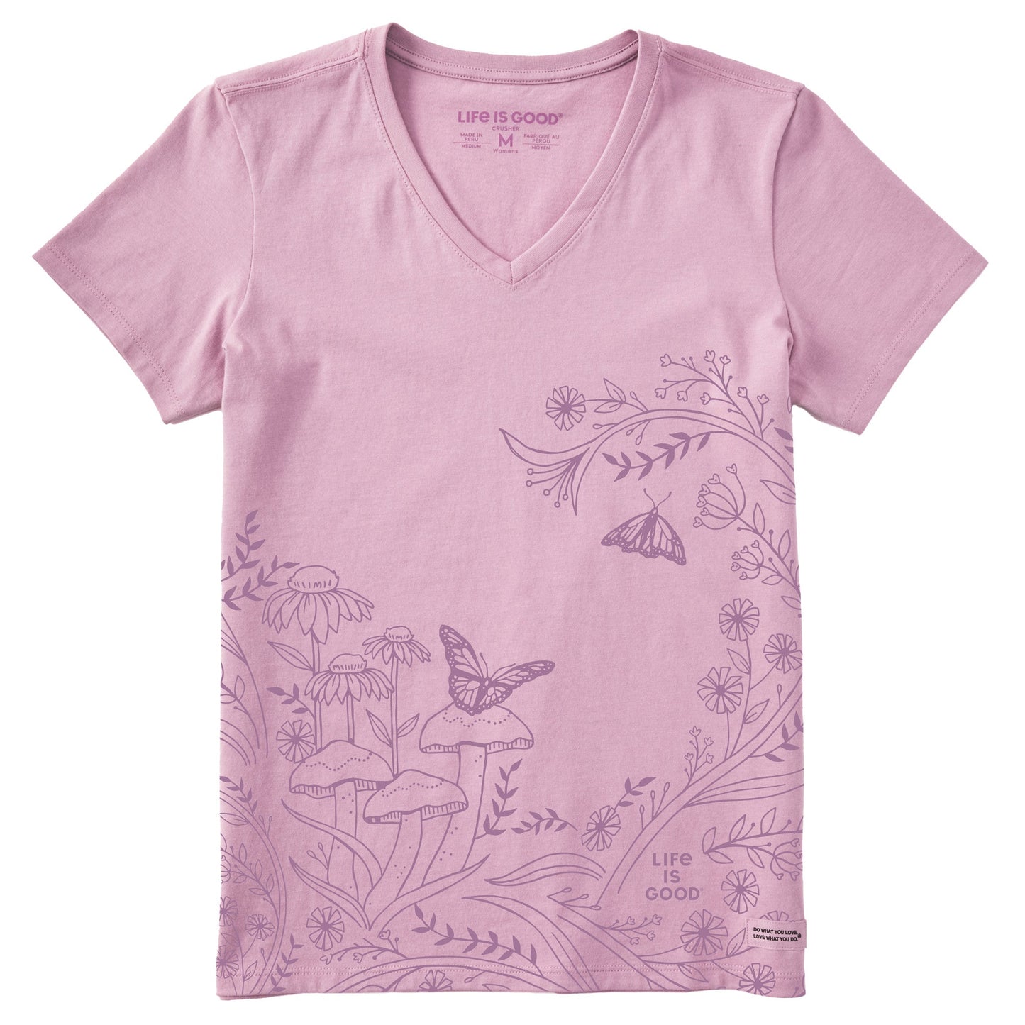Women's Wildflower Meadow Short Sleeve Crusher Vee