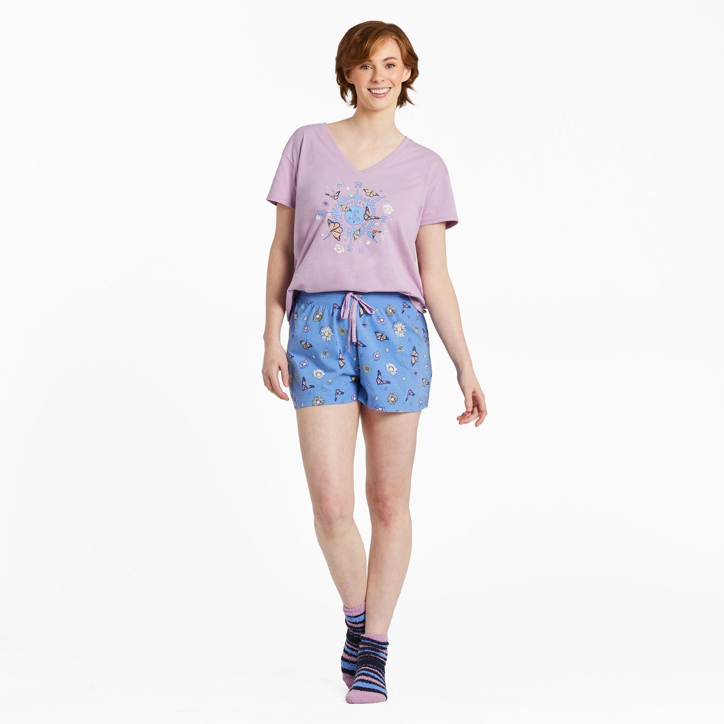 Women's Beauty is All Directions Pattern Snuggle Up Sleep Short