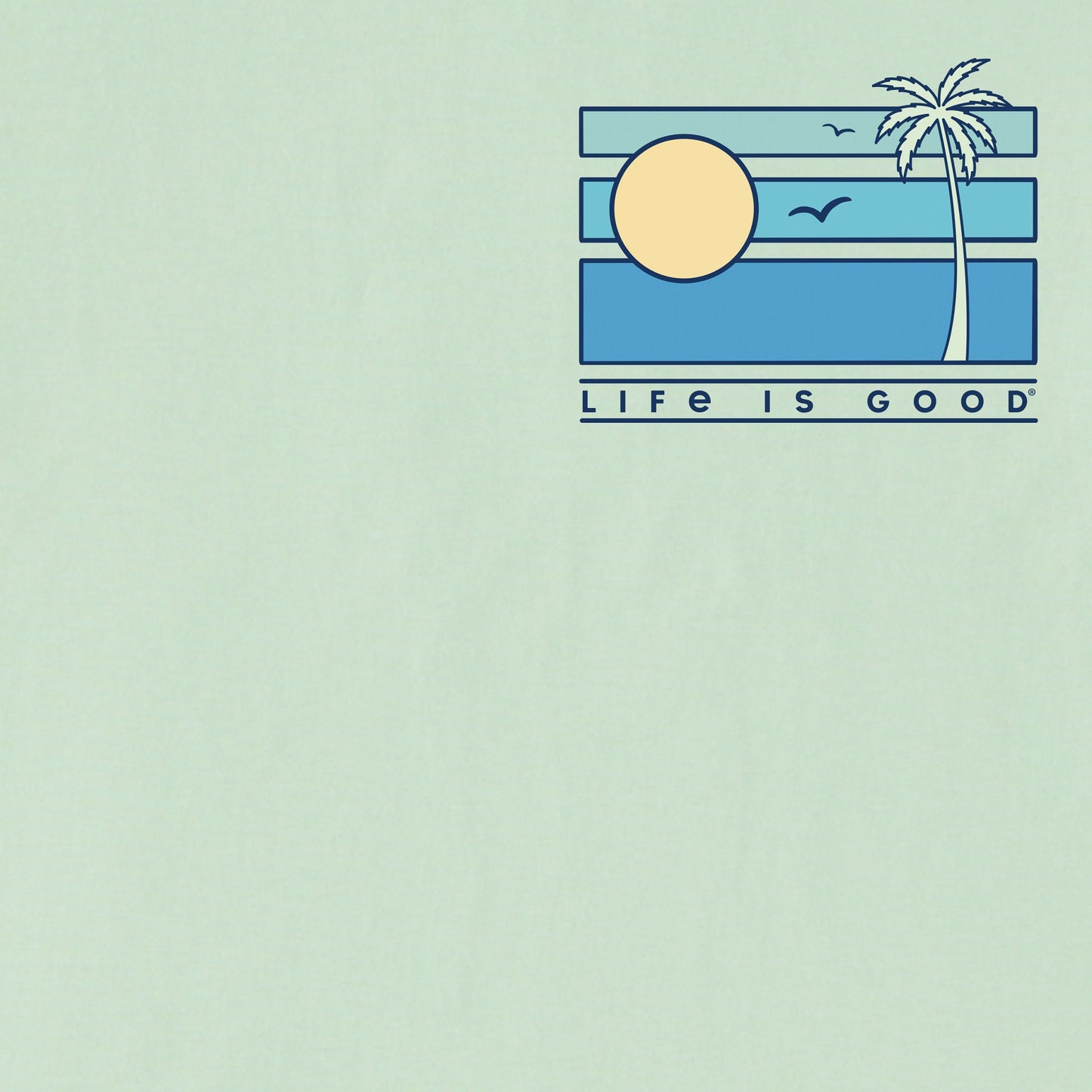 Men's Retro Palms Scene Long Sleeve Crusher Tee