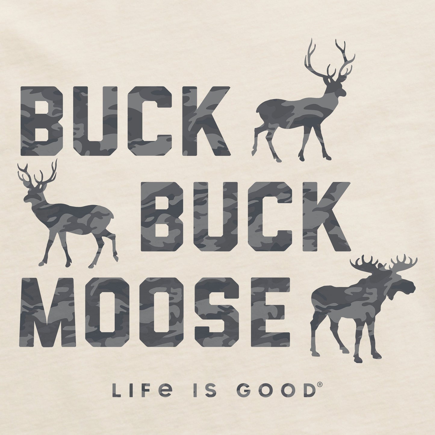 Men's Buck Buck Moose Camo Short Sleeve Tee