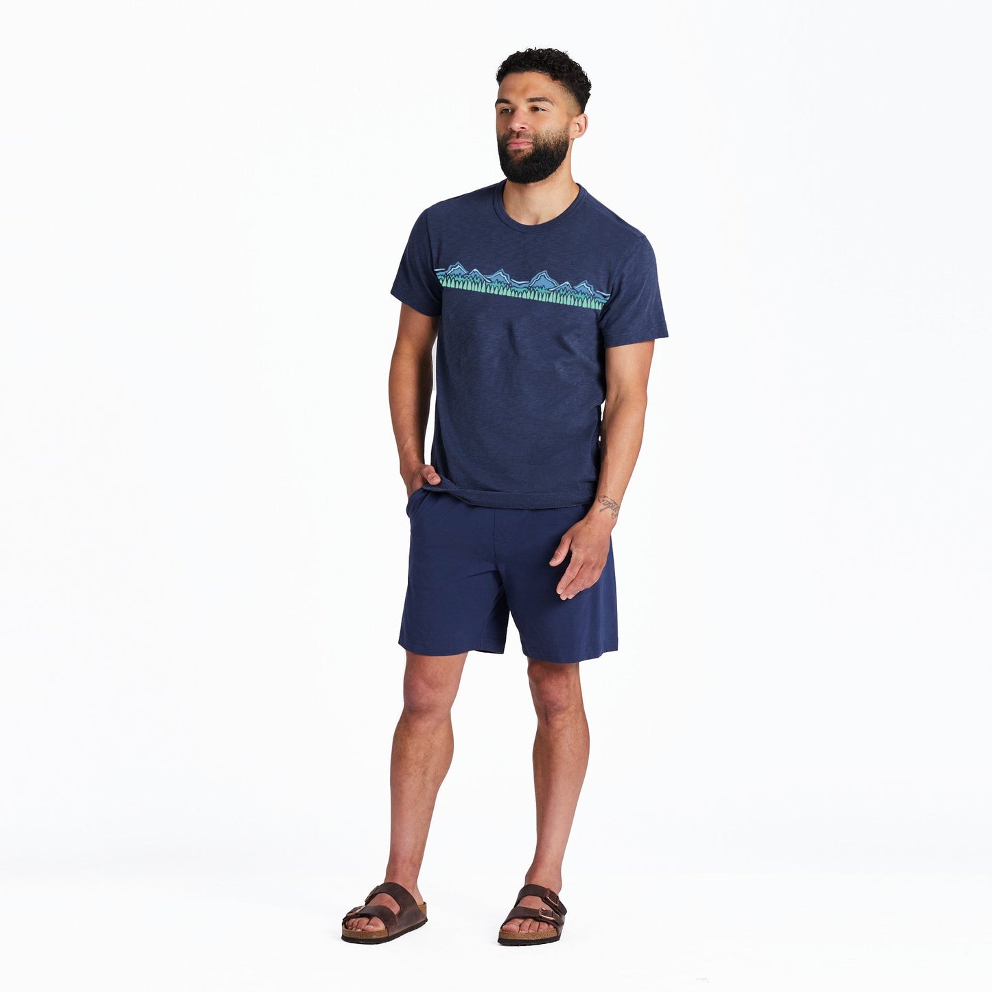 Men's Mountain Range Textured Slub Tee