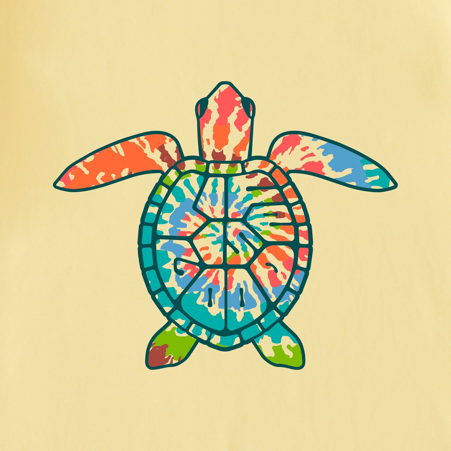 Kids LIG Turtle Shell Tie Dye Short Sleeve Crusher Tee