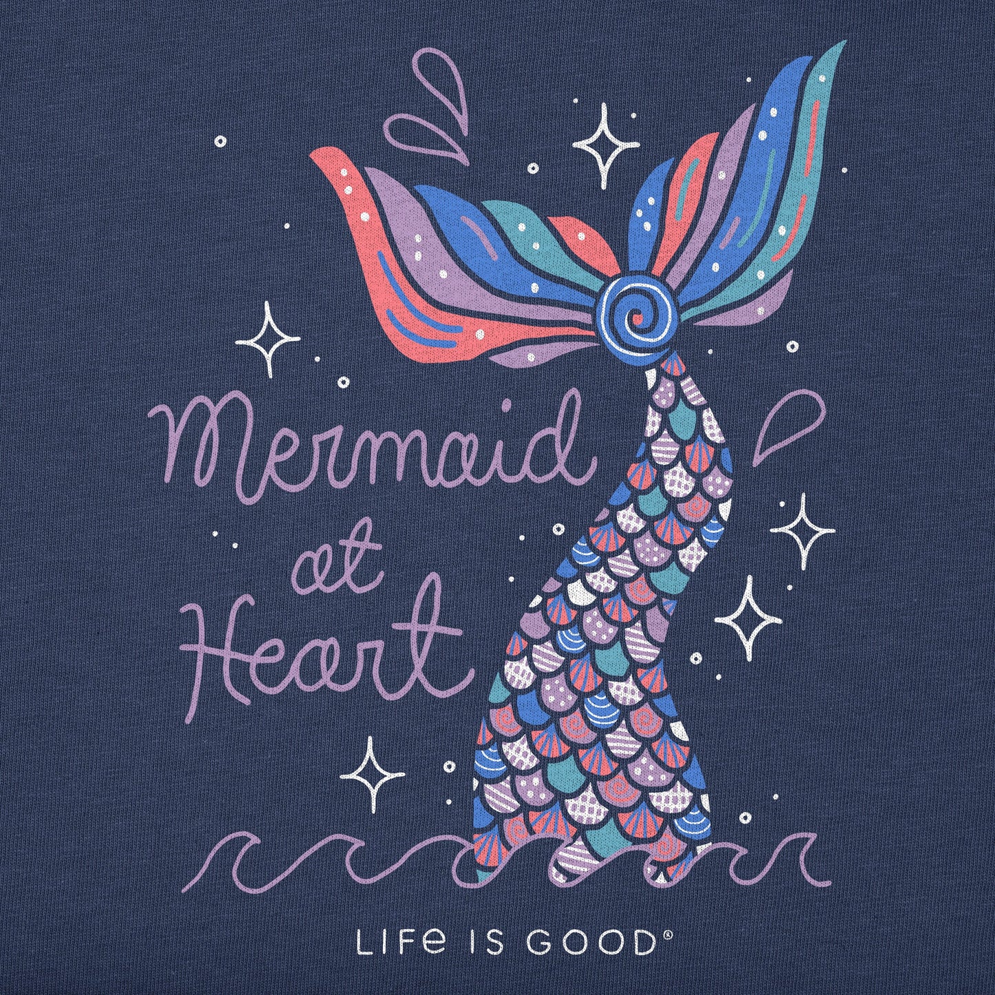 Kids Mermaid at Heart Short Sleeve Crusher Tee