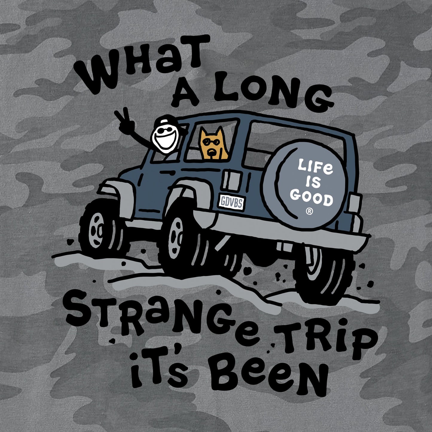 Men's Jake and Rocket Strange Trip Short Sleeve Allover Printed Crusher Tee