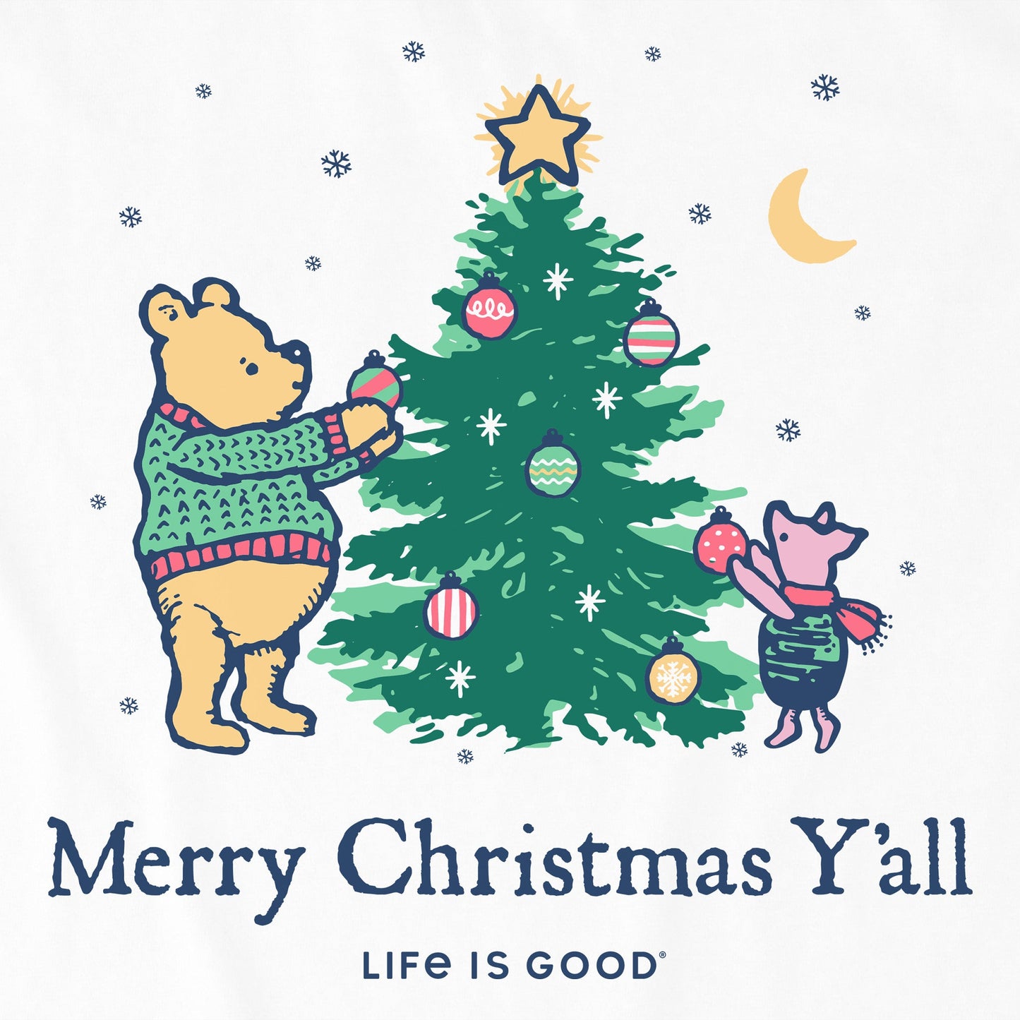 Women's Winnie Merry Christmas Y'all Short Sleeve Crusher Vee