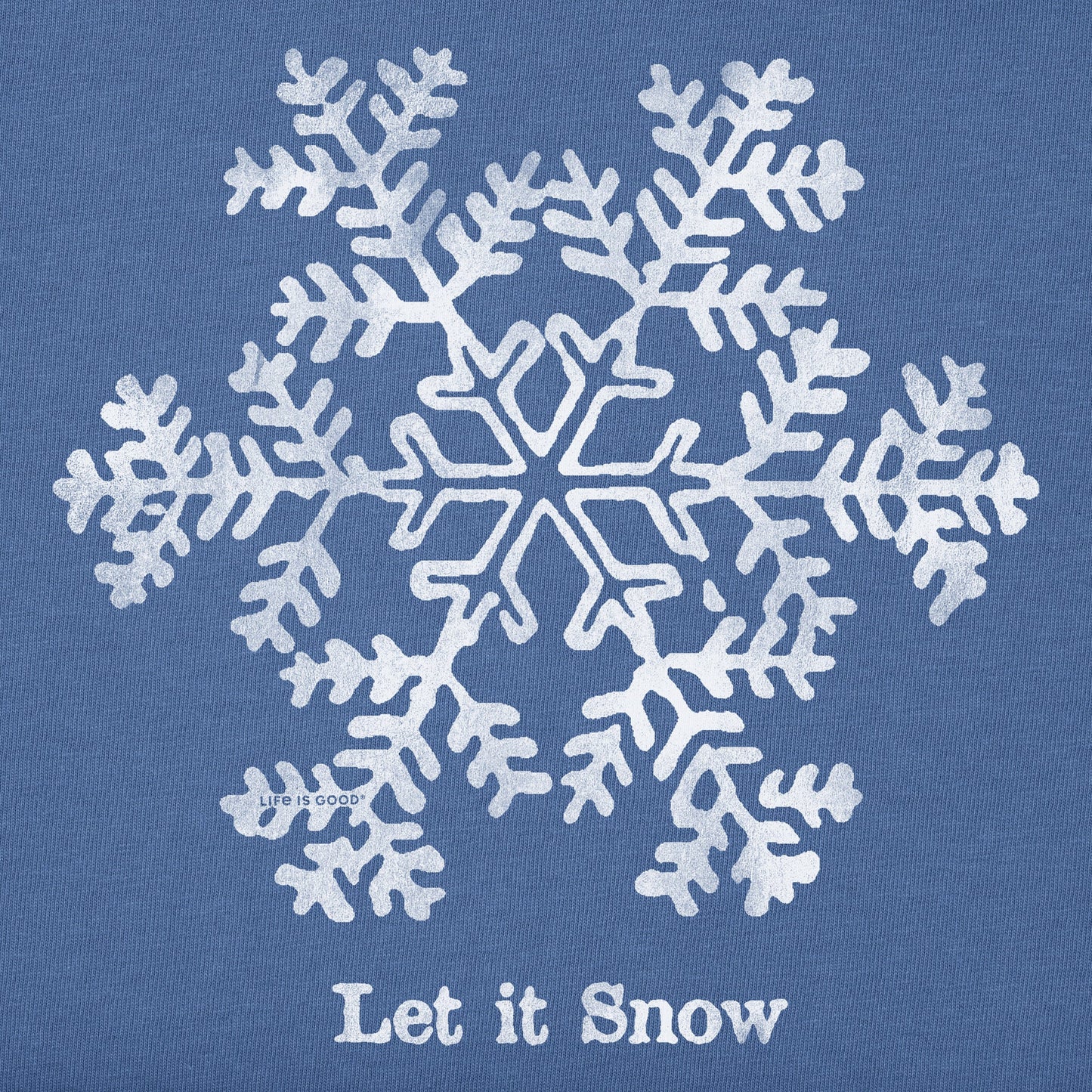 Men's Let it Snow Snowflake Short Sleeve Crusher Tee