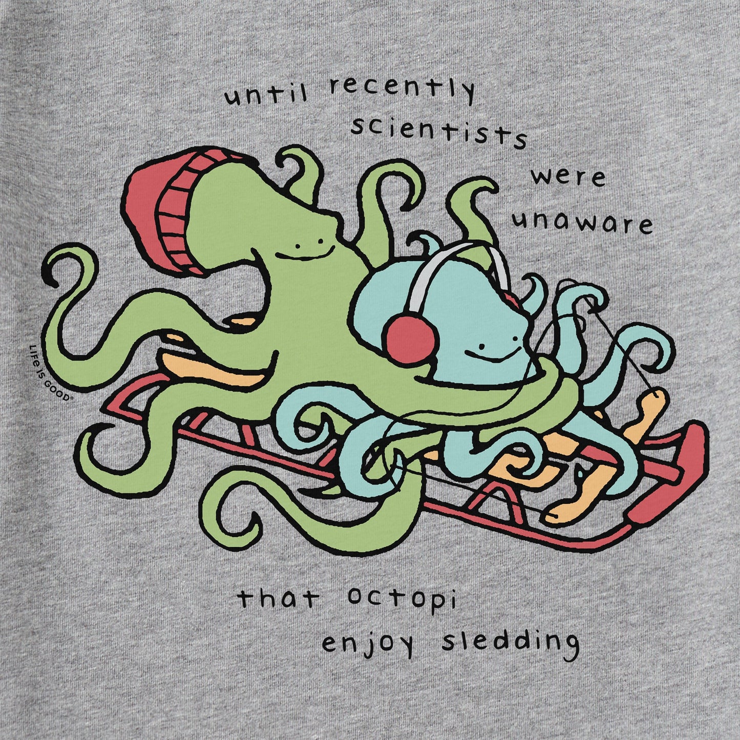 Men's Sledding Octopus Long Sleeve Crusher Tee