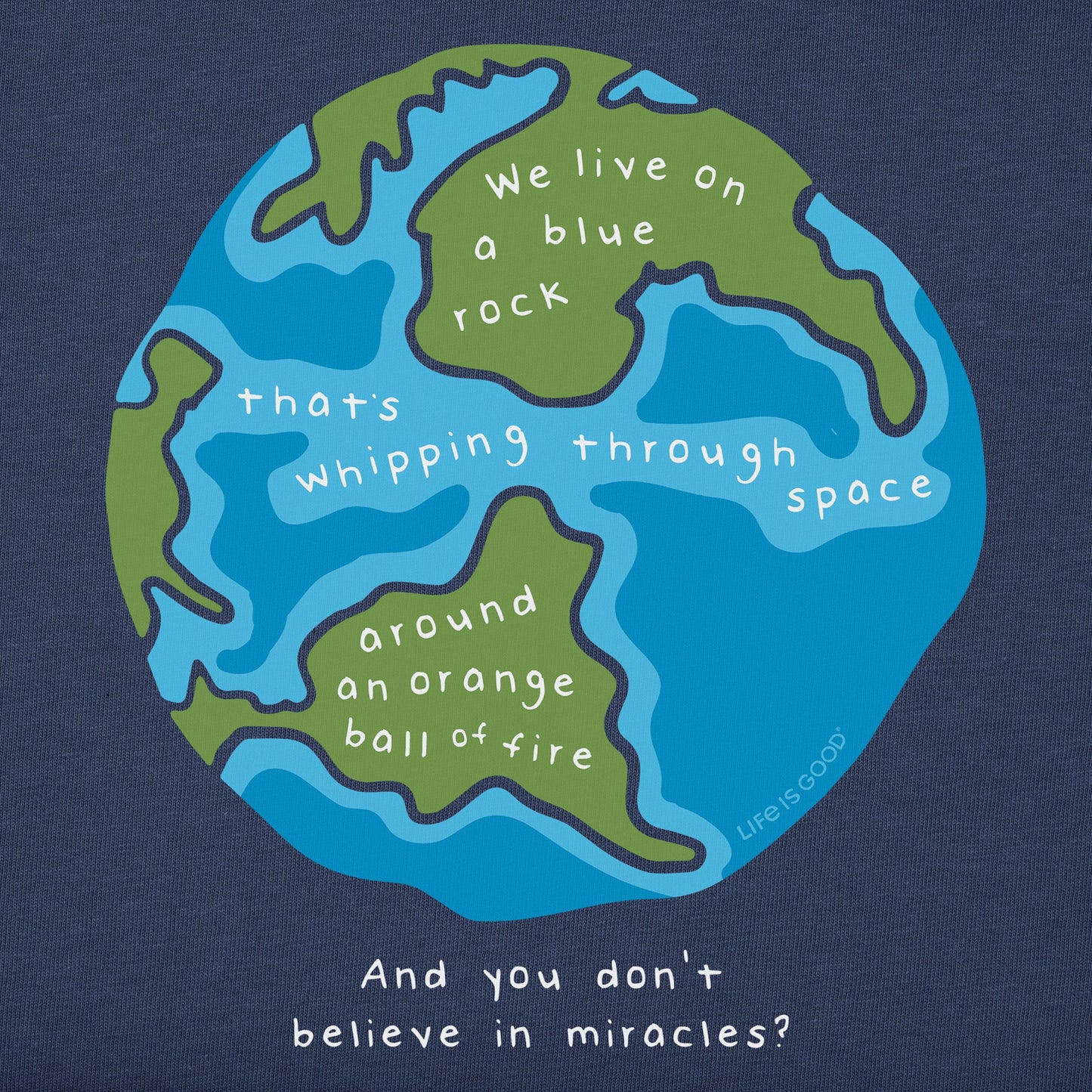 Men's Blue Rock Miracle Long Sleeve Crusher Tee