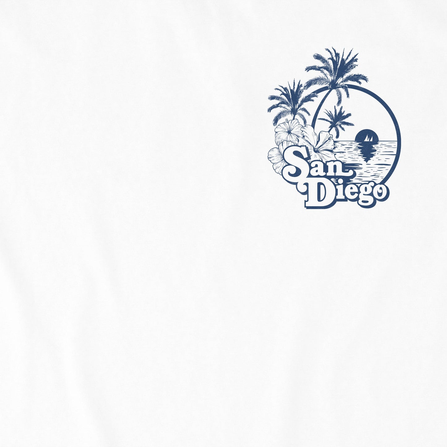 Men's San Diego Hibiscus Palms Short Sleeve Crusher Tee