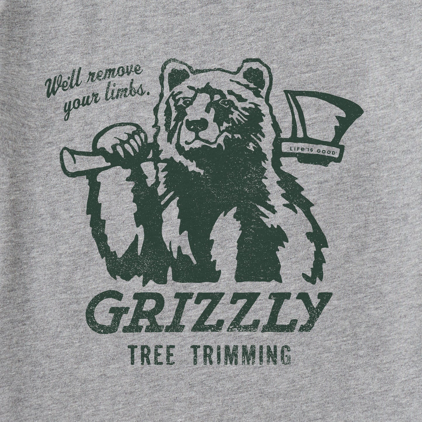 Men's Grizzly Tree Trimming Short Sleeve Crusher Tee