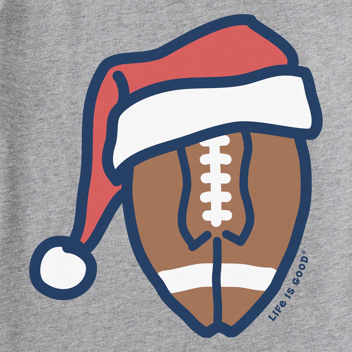 Men's Santa Football Short Sleeve Crusher Tee