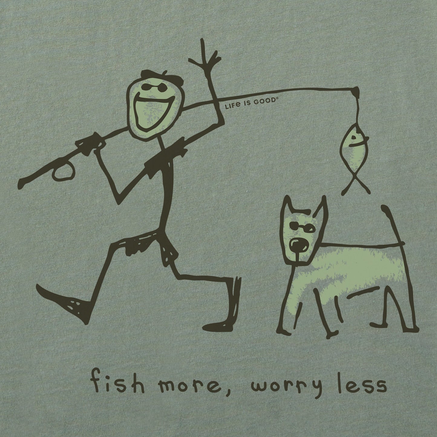 Men's Jake & Rocket Karma Fish Long Sleeve Crusher Tee