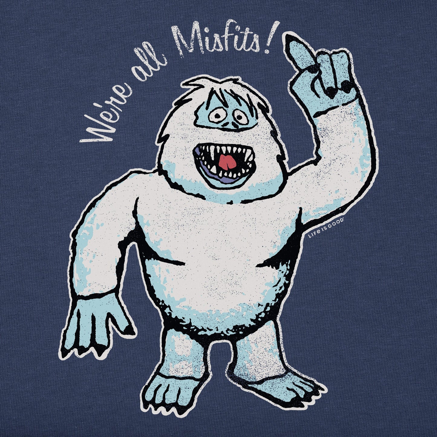 Women's We're All Misfits Snow Monster Short Sleeve Crusher Tee