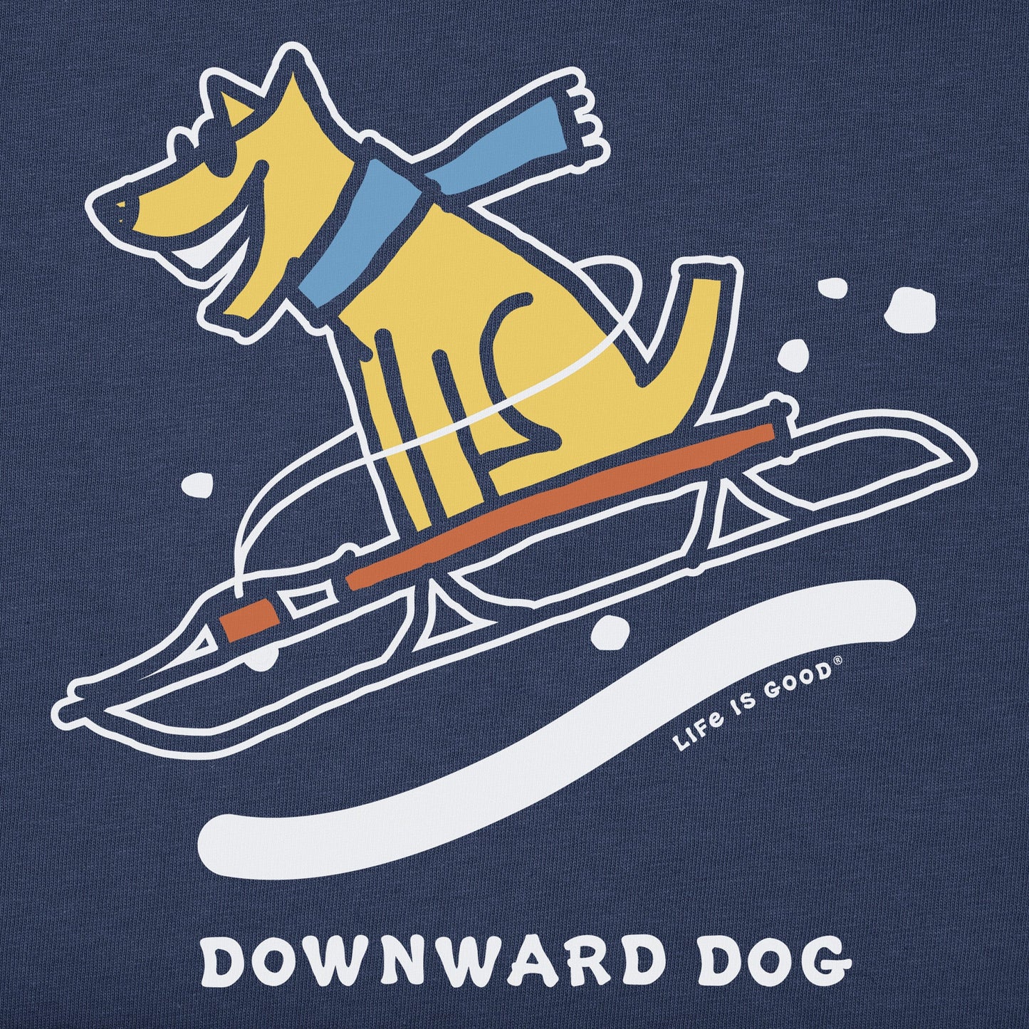 Women's Rocket Downward Dog Sledding Long Sleeve Crusher Tee