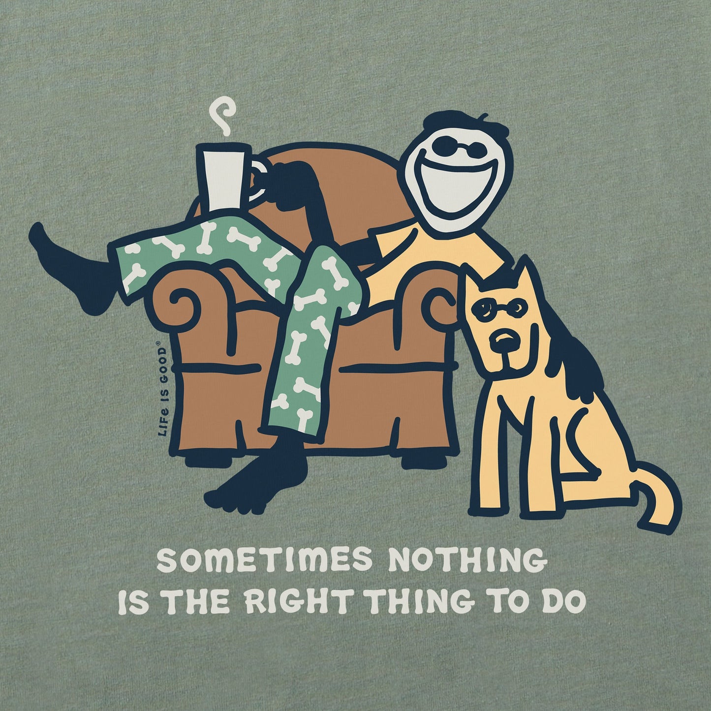 Men's Sometimes Nothing Jake & Rocket Short Sleeve Tee