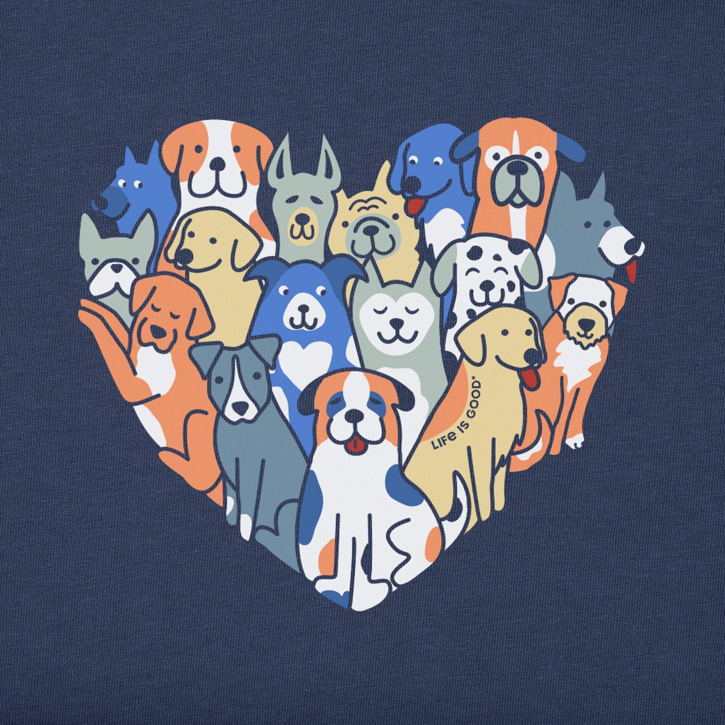 Kids Heart of Dogs Long Sleeve Crusher Tee