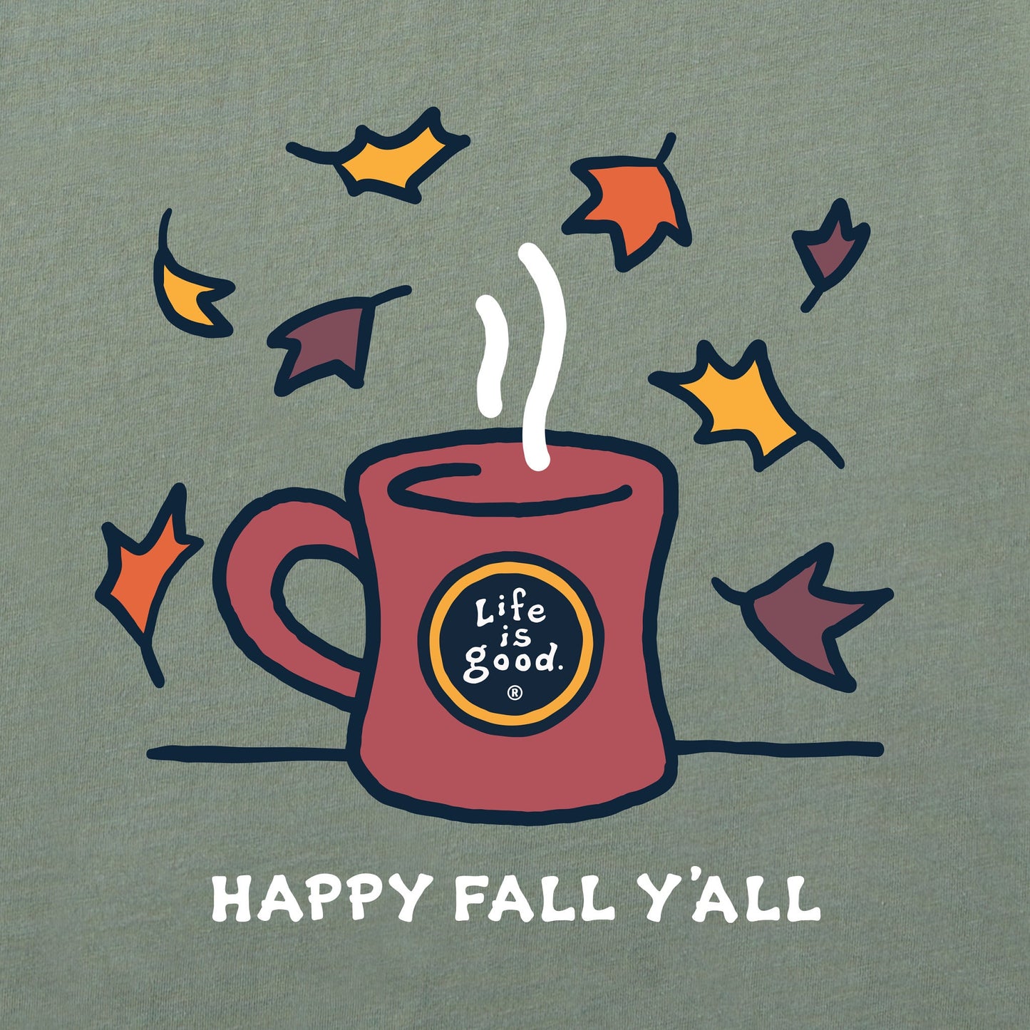 Women's Happy Fall Y'all Mug Short Sleeve Crusher Tee