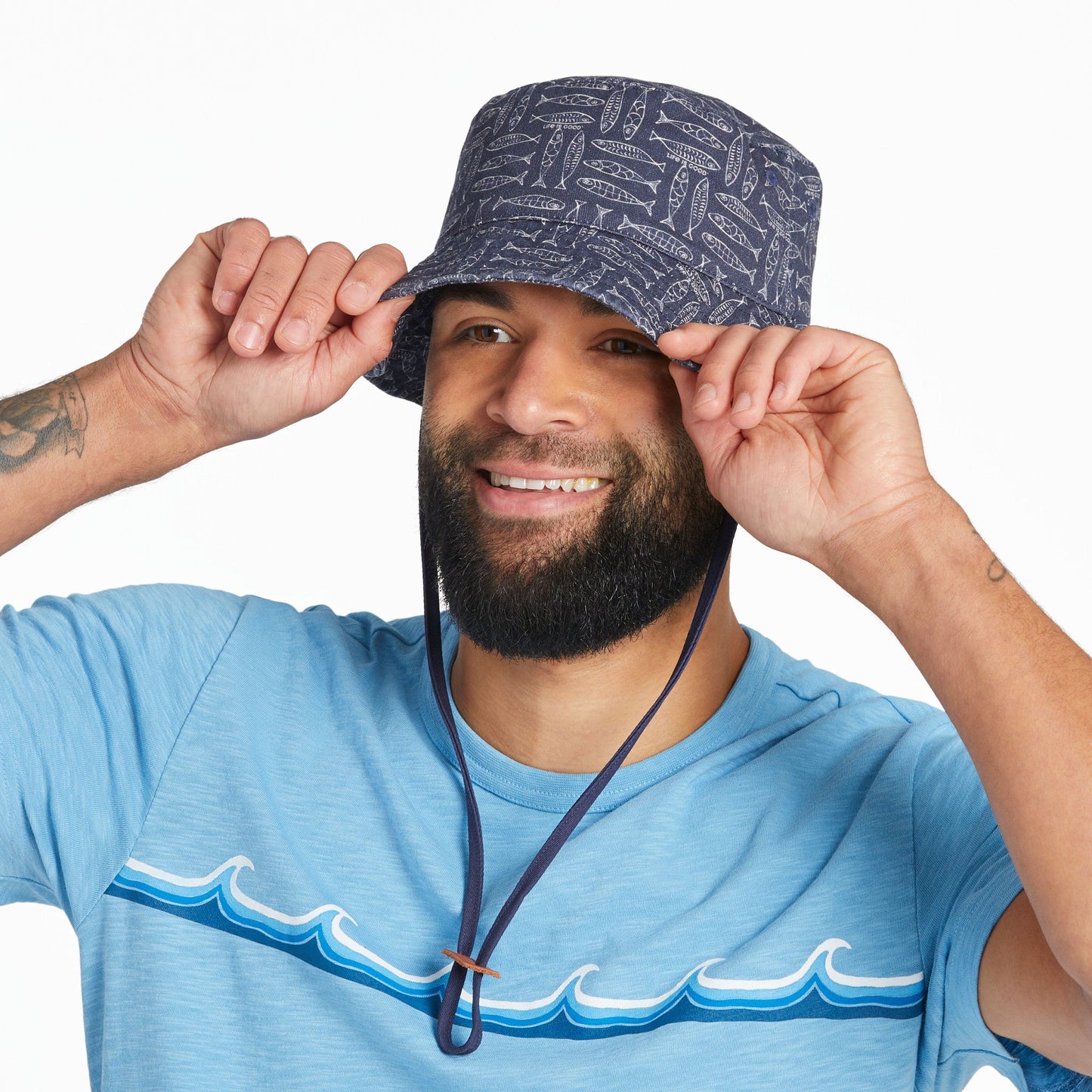 Adult Unisex Fish Pattern Bucket Hat