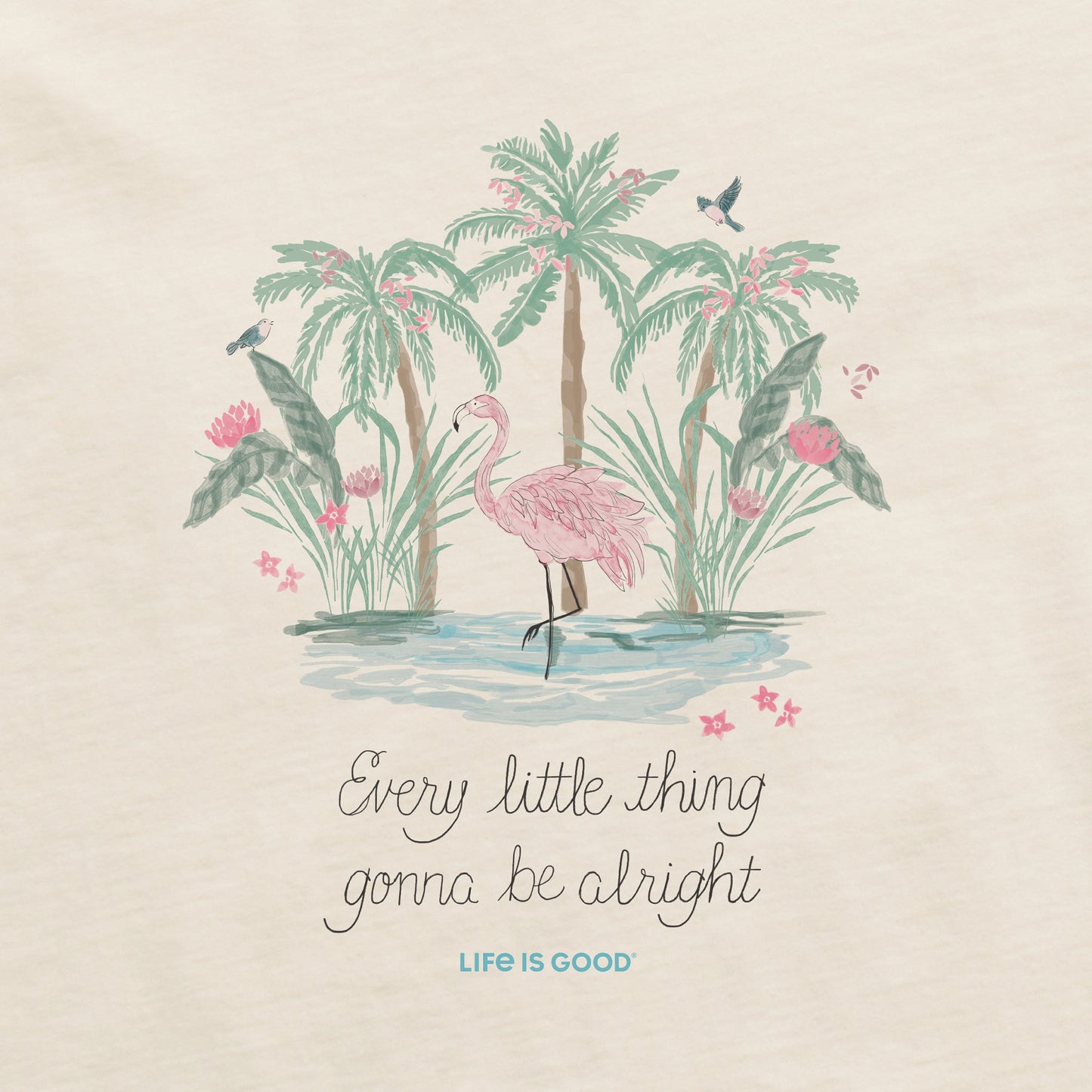 Women's Every Little Thing Flamingo Simply True Crew