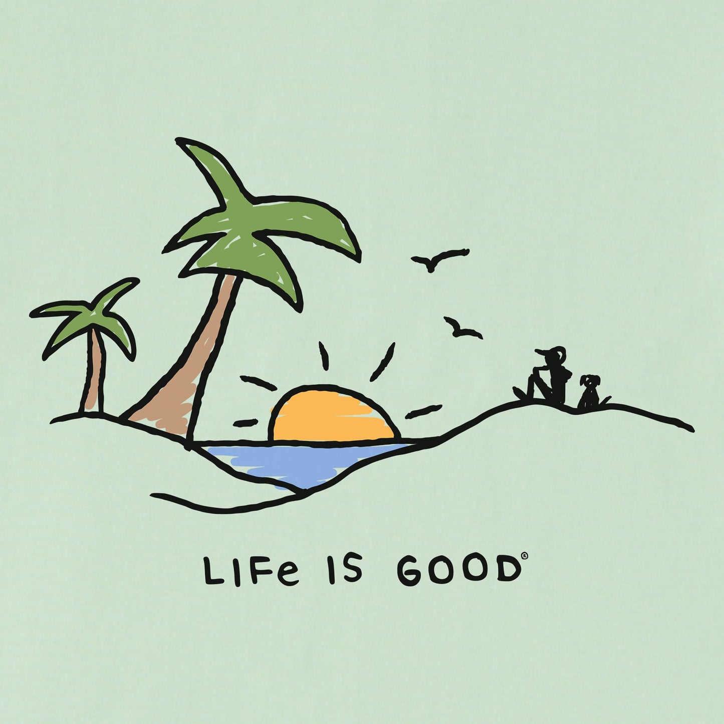 Women's Beach Palms Vista Short Sleeve Crusher Vee