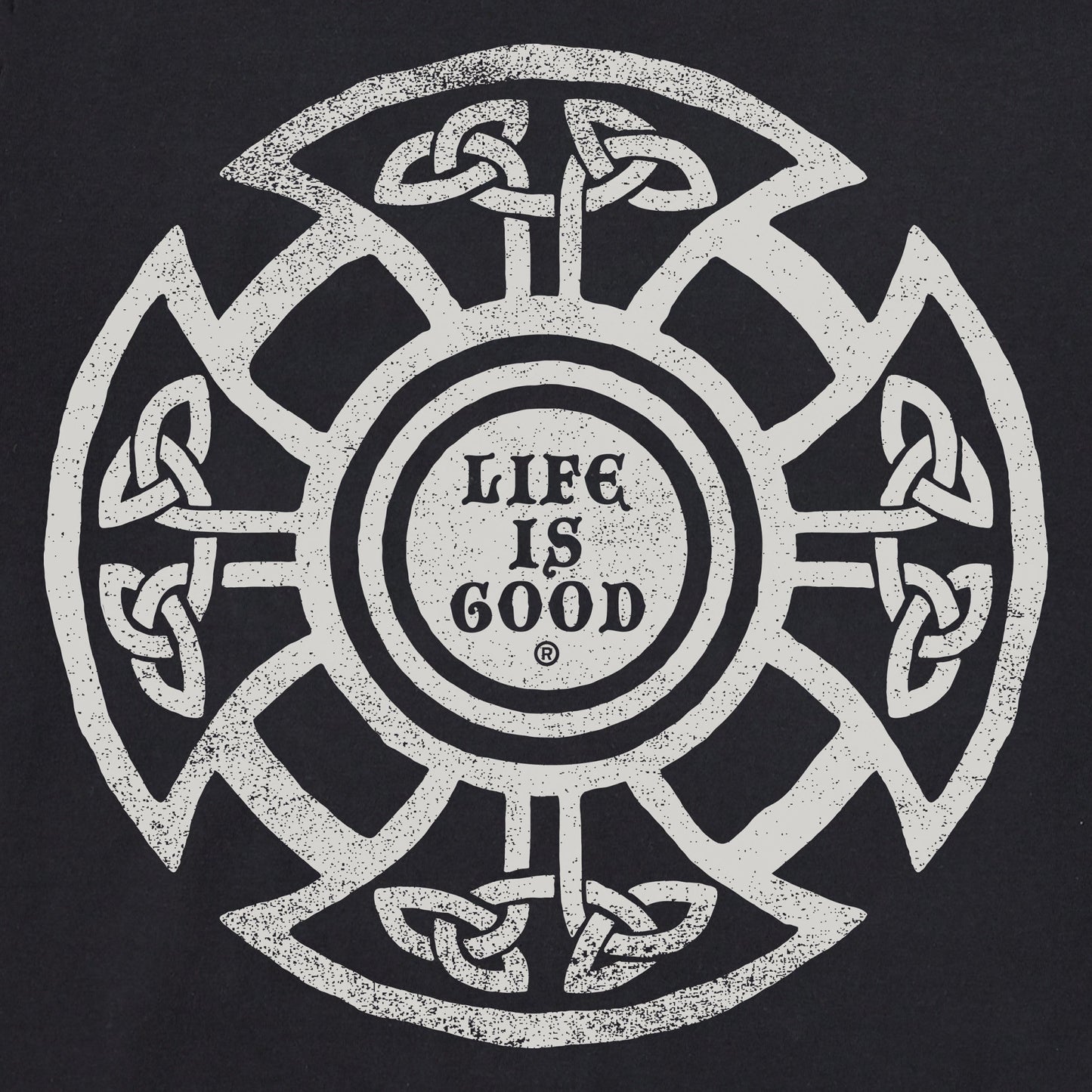 Men's Life is Good Celtic Shield Short Sleeve Crusher Tee